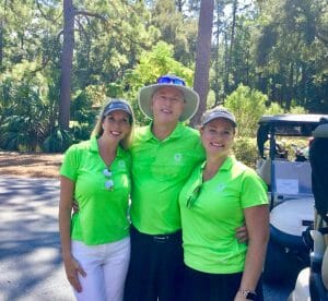 Golfers at tournament