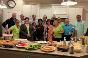 Vineyard staff in kitchen